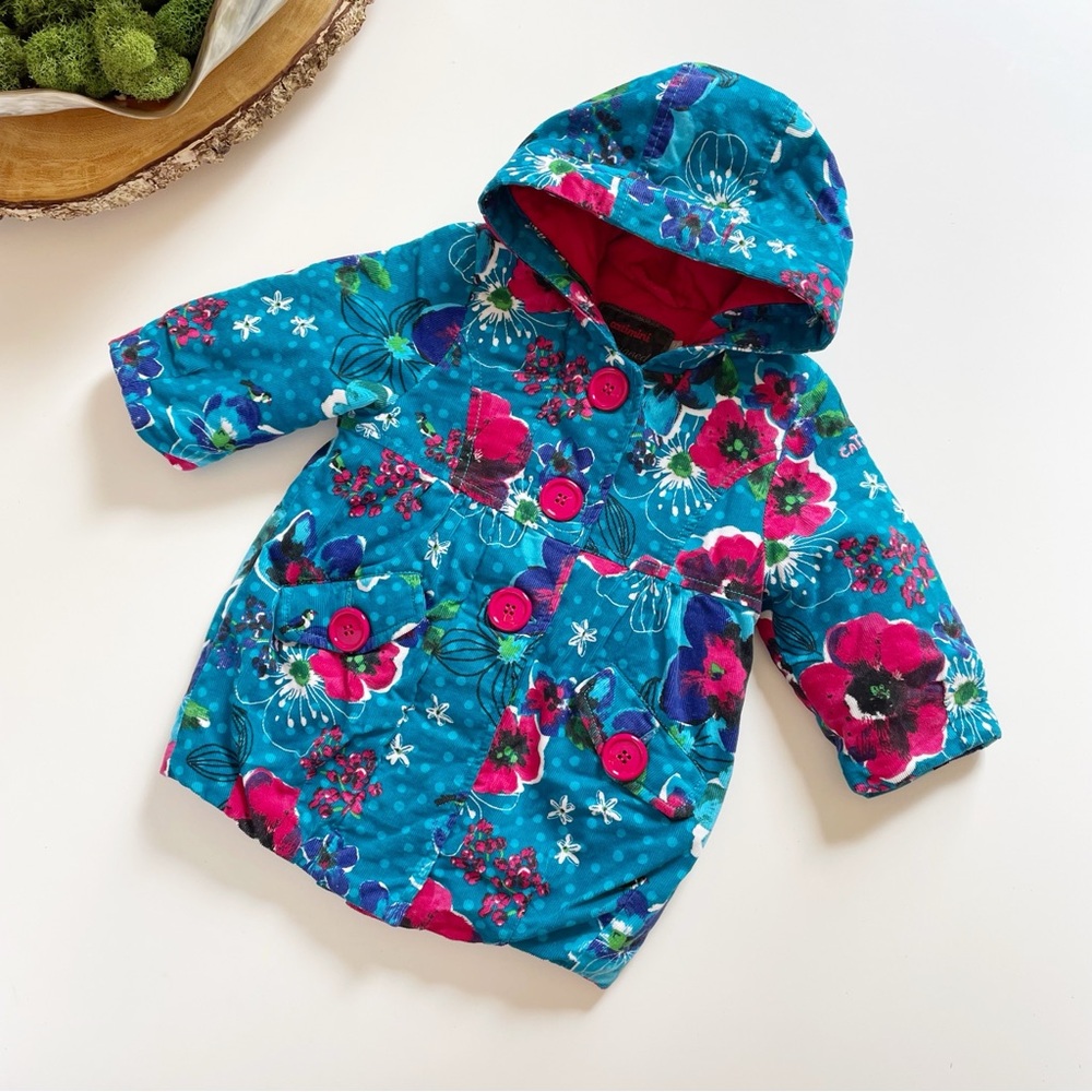 Catamini France Corduroy Floral Coat | 12m